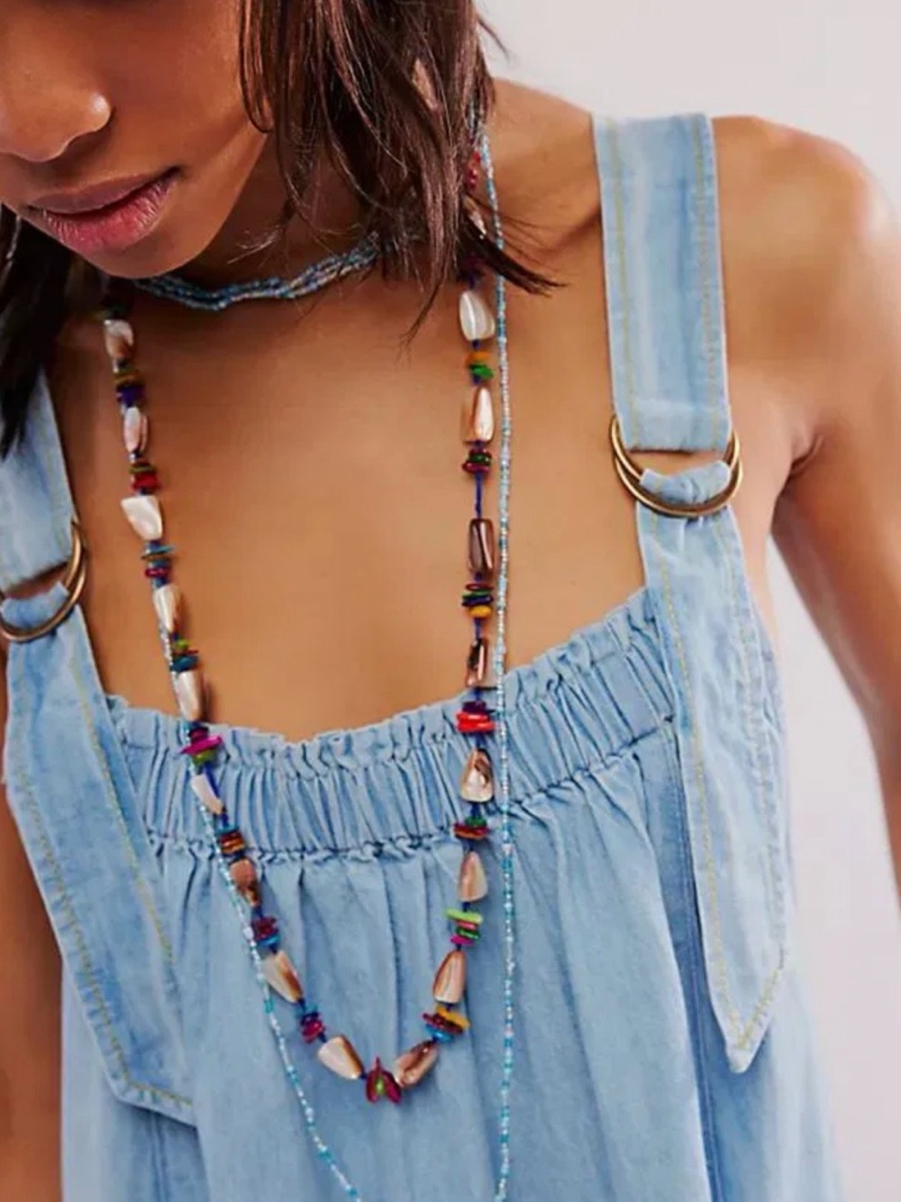 New Free People Machu Barrel Overall Midi Dress - Picture 6 of 16